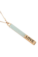 Load image into Gallery viewer, Necklace Bar Pendant Love - Amazonite
