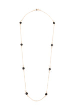 Load image into Gallery viewer, Mask Holder Gold Chain with Black Glass Bead
