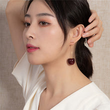 Load image into Gallery viewer, Earrings Sweet Cherry Dark Red
