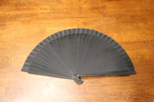 Load image into Gallery viewer, Hand Painted Wooden Fan - Black
