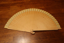 Load image into Gallery viewer, Hand Painted Wooden Fan - Beige
