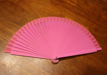 Load image into Gallery viewer, Hand Painted Wooden Fan - Pink
