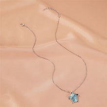 Load image into Gallery viewer, Necklace Sea Turtle Rhinestone Blue
