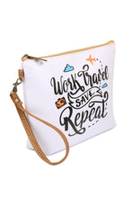 Load image into Gallery viewer, Cosmetic Bag / Toiletry Bag - Work Travel Save Repeat
