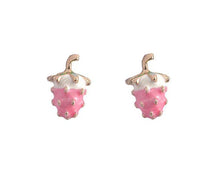 Load image into Gallery viewer, Earrings Sweet Mini Strawberry Studs Pink
