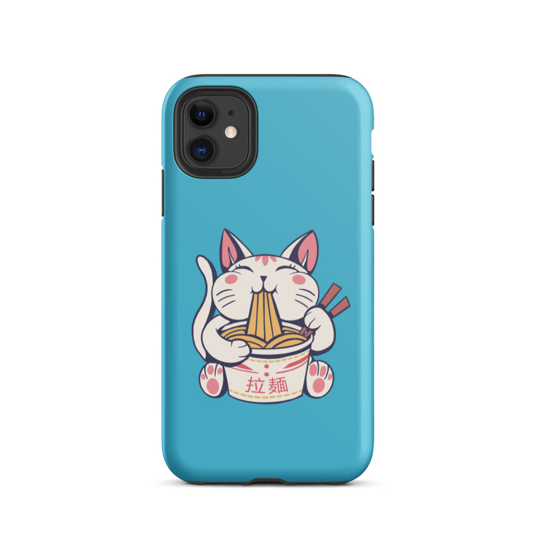 Protective iPhone case - Cat Noodles Blue